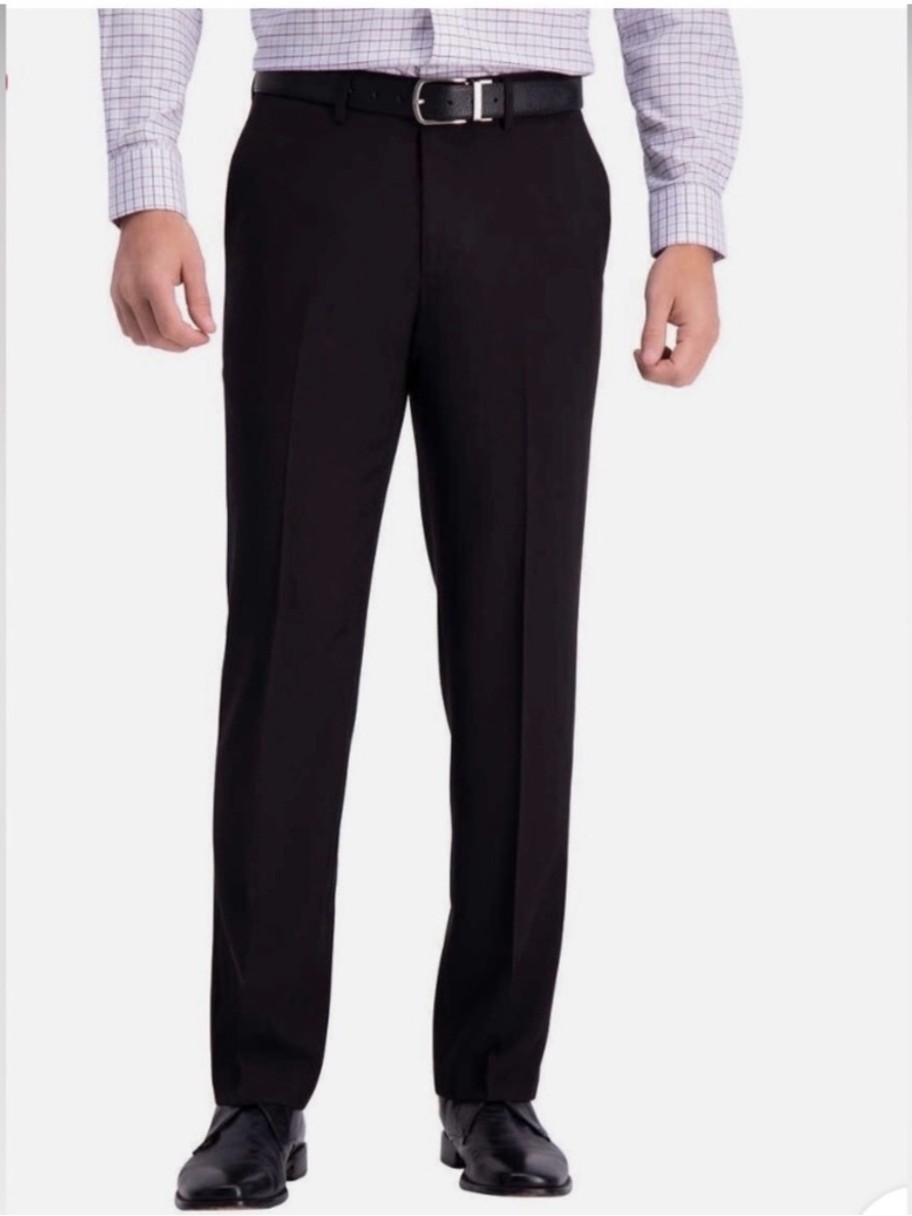 Haggar Men's Super Flex Waistband Straight Dress Pants Black NWT